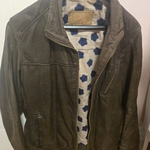 BOSS ORANGE Dark Brown Leather Jacket